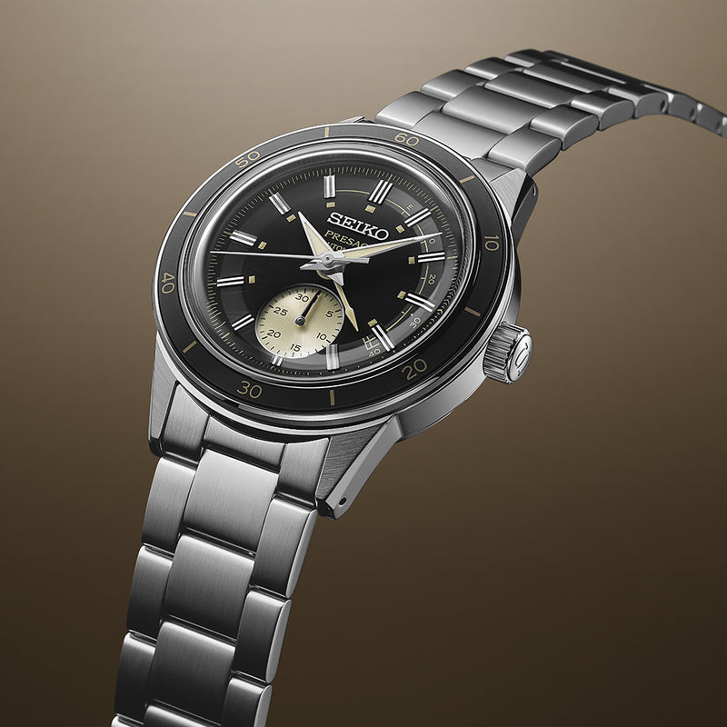 Seiko Presage Style 60s Automatic Black Dial Watch SSA449J1