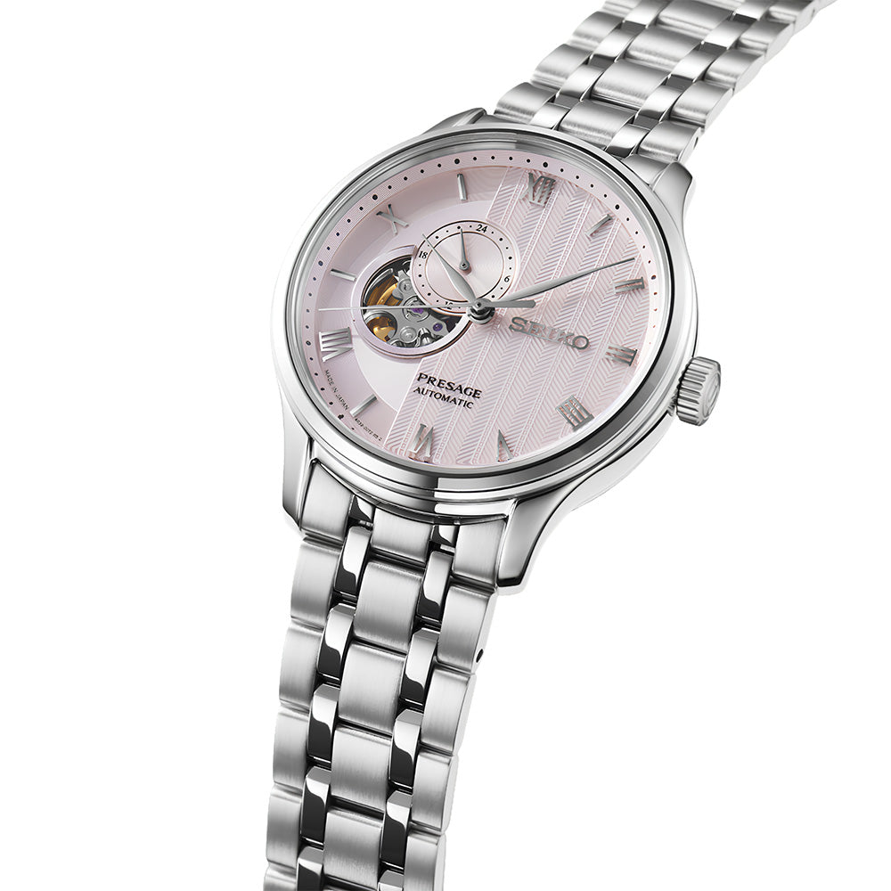 Seiko Presage Japanese Garden Pink Dial Watch SSA465J1