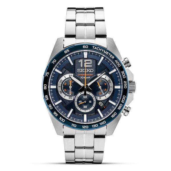 Seiko Essentials Chronograph Quartz Blue Dial Men's Watch| SSB345P1