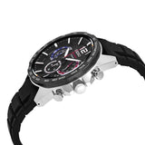 Seiko Essentials Chronograph Black Silicon Strap Watch SSB347P1