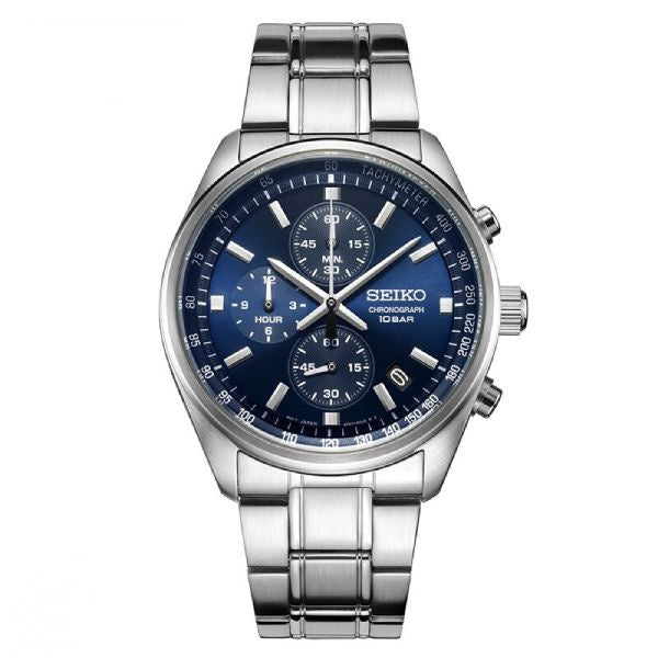 SEIKO Chronograph Quartz Blue Dial Men's Watch SSB377P1