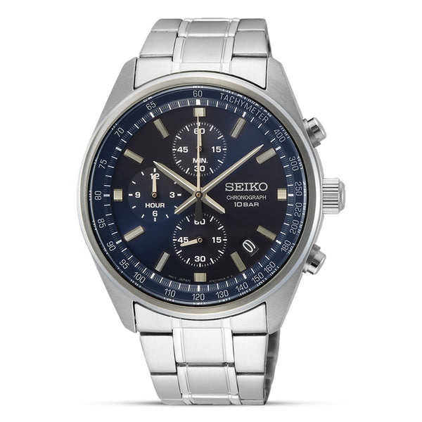 SEIKO Chronograph Quartz Blue Dial Men's Watch SSB377P1