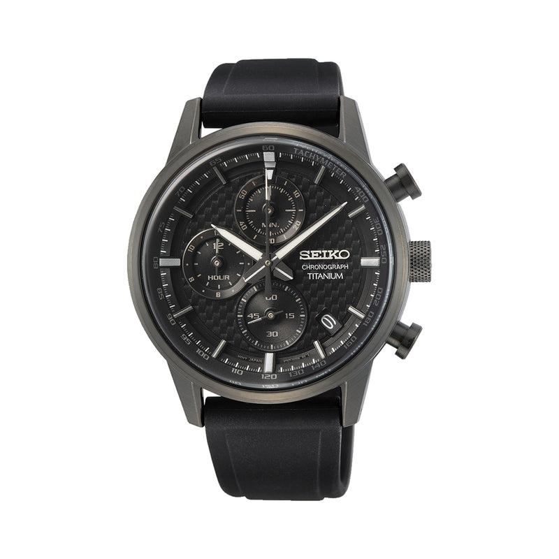 Seiko Conceptual Titanium Black Chronograph Men's Watch | SSB393P1