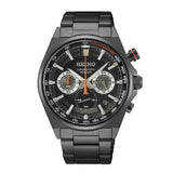 Seiko Essentials Chronograph Quartz Black Dial Mens Watch SSB399P1