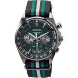 Seiko Chronograph Conceptual Green Dial Mens Watch SSB411P1