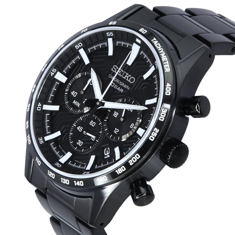 Seiko Sports Chronograph Black Dial Men's Watch | SSB415P1