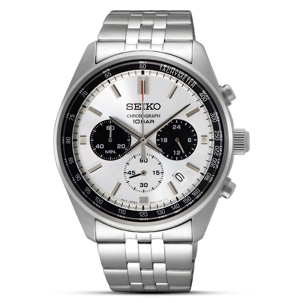 Seiko Chronograph Quartz White Dial Men's Watch | SSB425P1