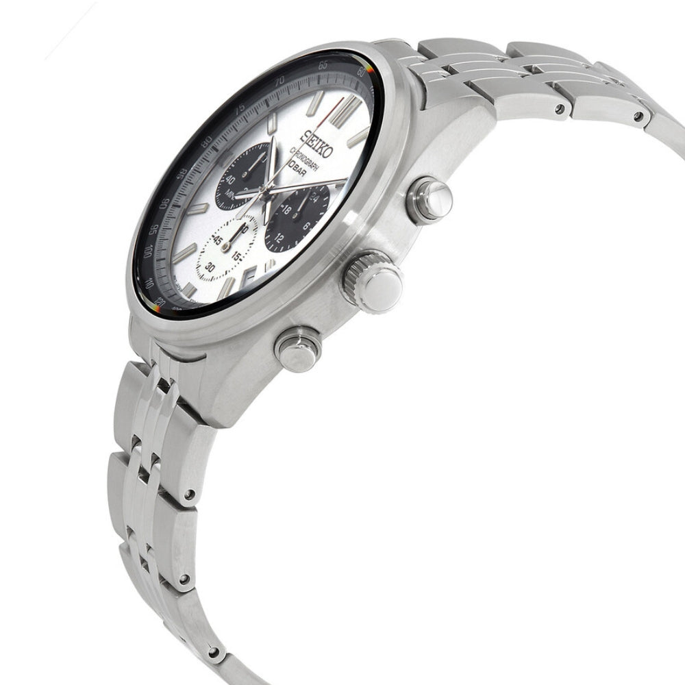 Seiko Chronograph Quartz White Dial Men's Watch | SSB425P1