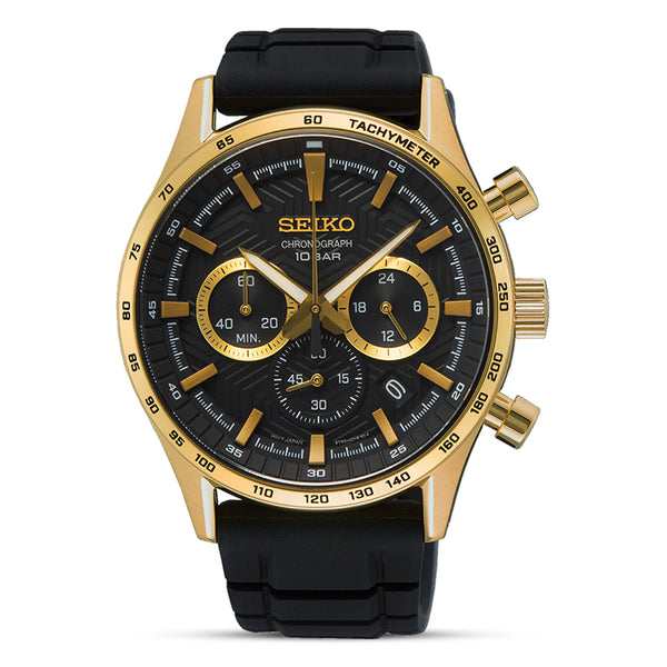 Seiko 5 Sport Chronograph Black Dial Men's Watch | SSB446P1