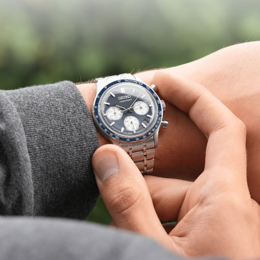 Seiko Essentials Chronograph Blue Dial Men's Watch | SSB477P1