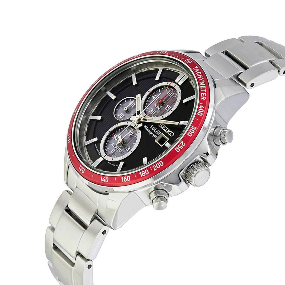 SEIKO SOLAR CHRONOGRAPH メンズ 腕時計 Seiko Solar Chronograph Black Dial Men's Men's Watch | SSC433P1