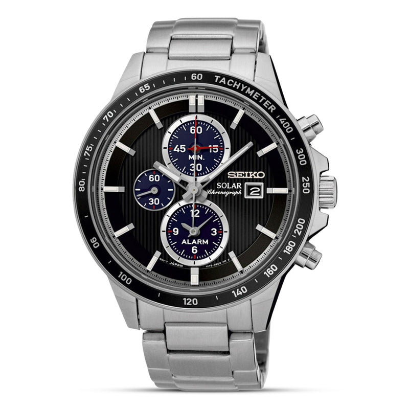 Seiko Solar Chronograph Black Dial Men's Watch | SSC435P1