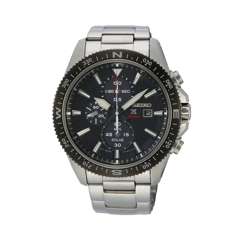 Seiko "Prospex" Land Solar Chronograph Black Dial Men's Watch | SSC705P1