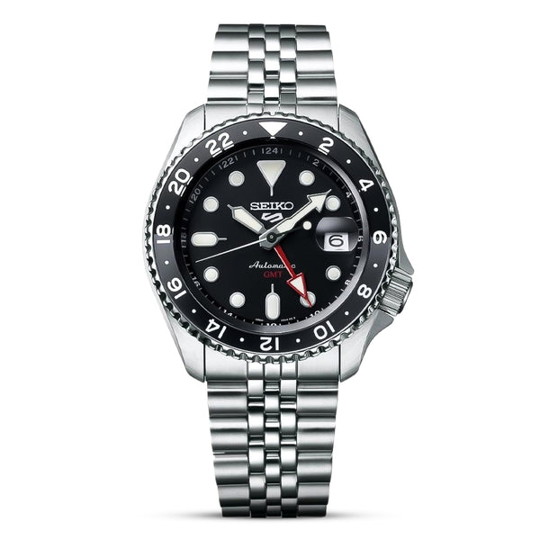 SEIKO 5 SPORTS GMT BLACK MEN'S WATCH | SSK001K1