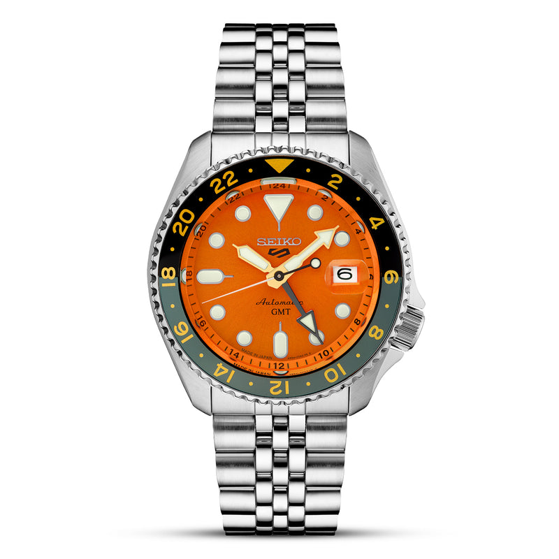 Seiko 5 Sports ‘Mikan Orange’ GMT Re-Interpretation Men's Watch| SSK005K1