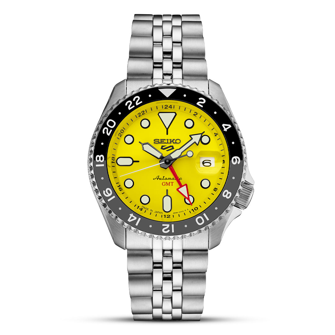 SEIKO Sports GMT 'SKX' Yellow Special Edition Men's Watch SSK017