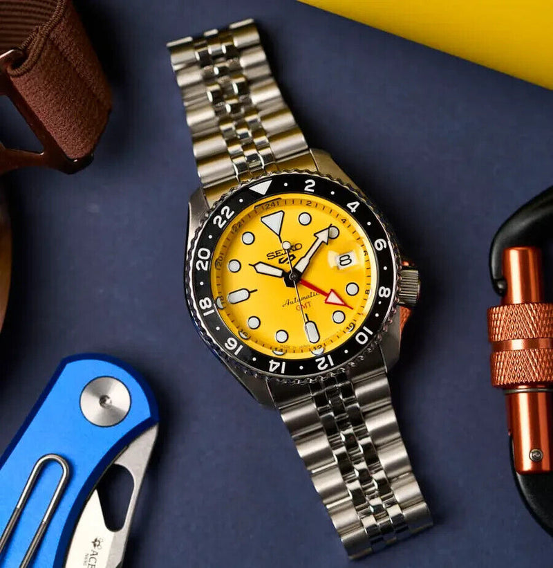 SEIKO 5 Sports GMT 'SKX' Yellow Special Edition Men's Watch| SSK017