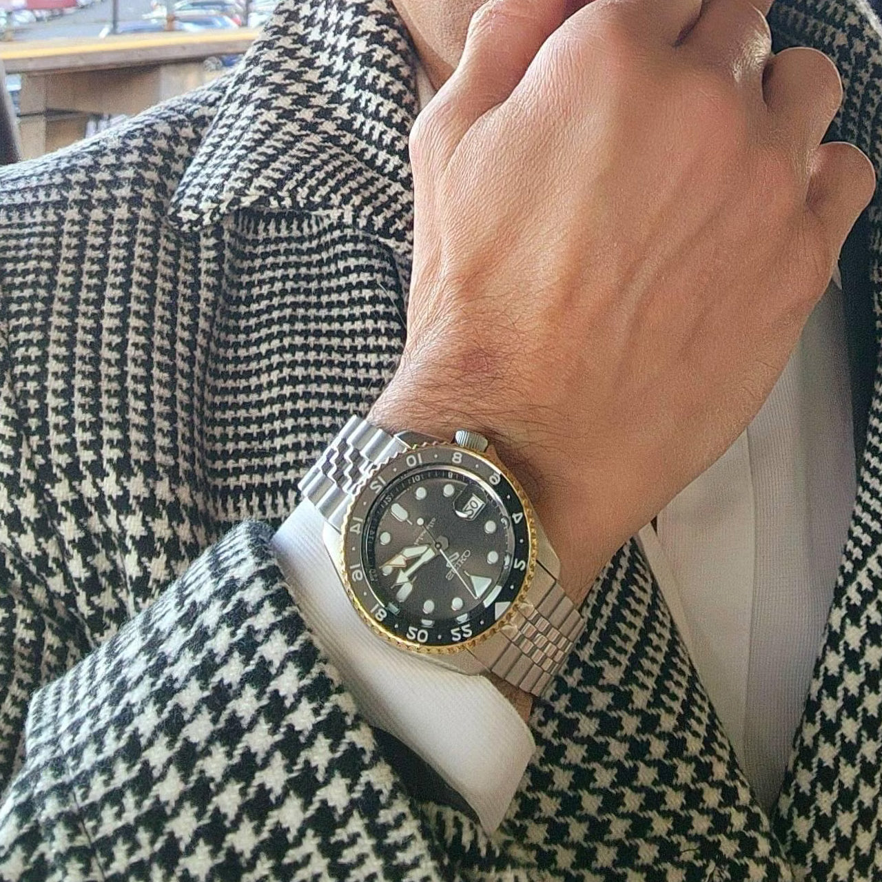 （本日中:最終値下) SEIKO 5 SPORTS GMT SKX SSK021 SEIKO 5 SPORTS GMT AUTOMATIC GREY DIAL MEN'S WATCH | SSK021