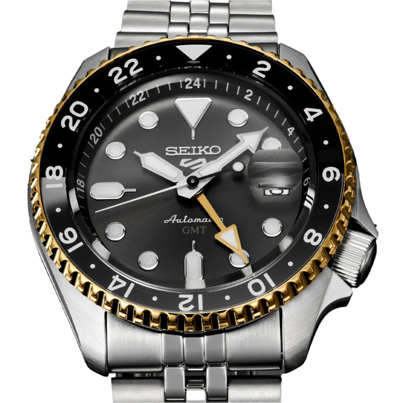 SEIKO 5 SPORTS GMT AUTOMATIC GREY DIAL MEN'S WATCH | SSK021