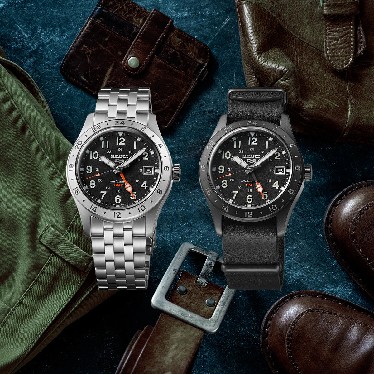 SEIKO FIELD DECEPTION MECHANICAL GMT MEN'S WATCH| SSK025K1