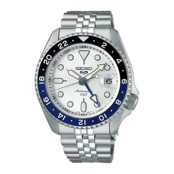 SEIKO 5 SPORTS SKX GMT WHITE DIAL MEN'S WATCH | SSK033