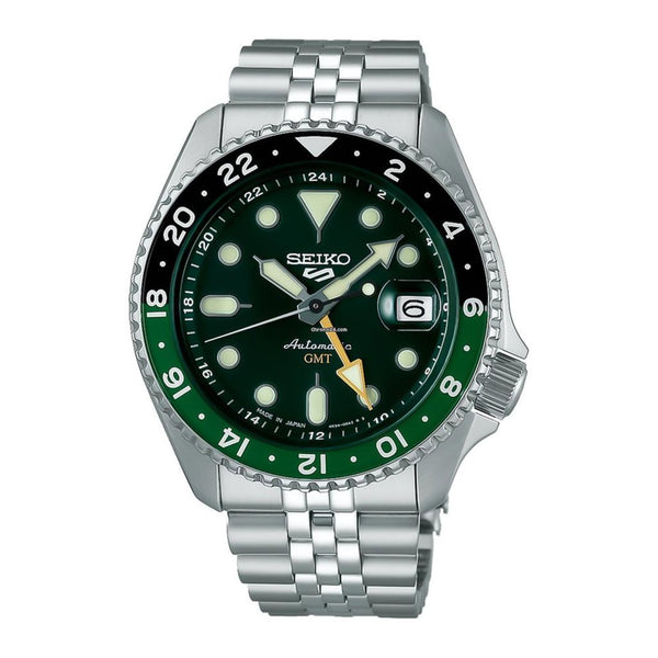 SEIKO 5 SPORTS GMT GREEN DIAL MEN'S WATCH | SSK035