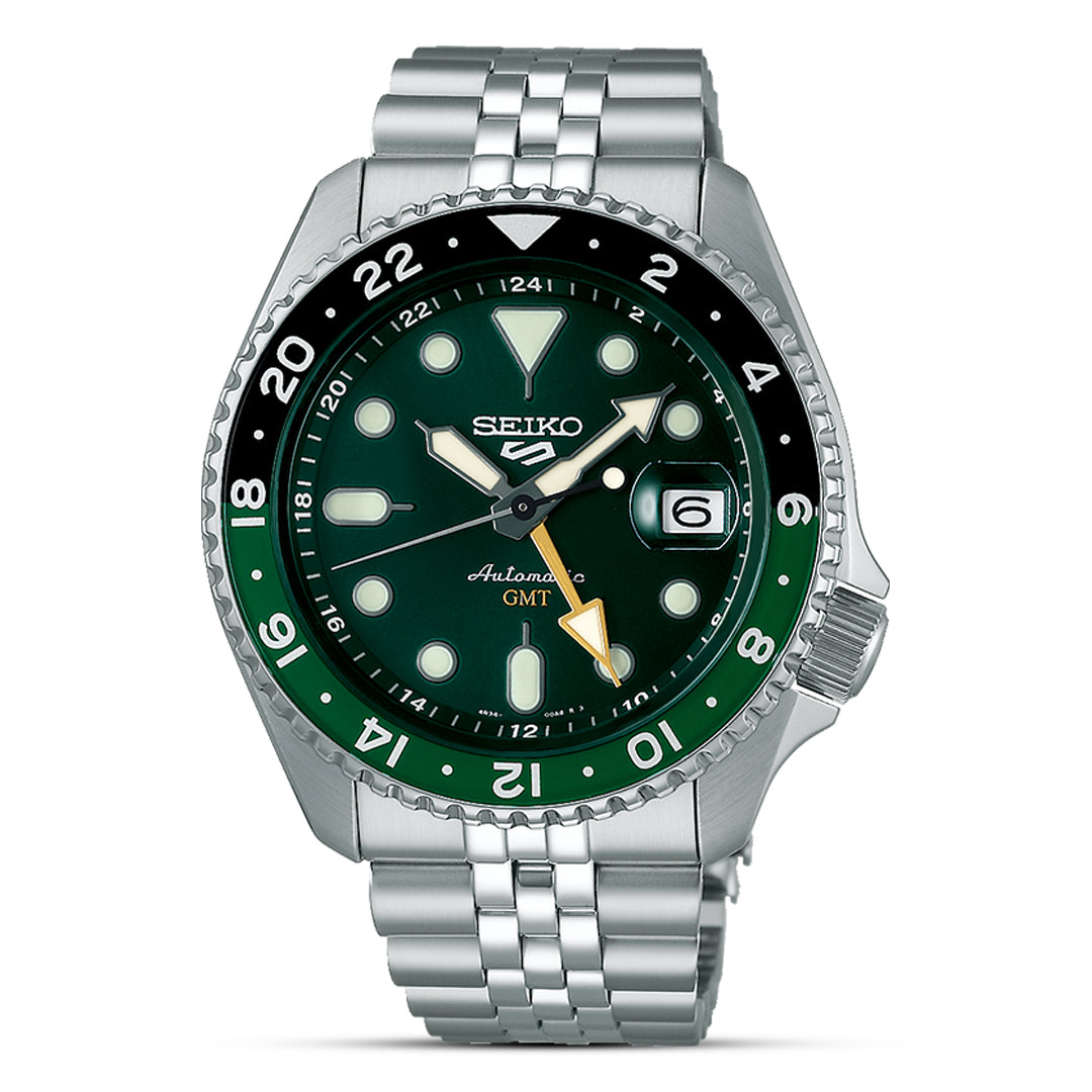 SEIKO SPORTS GMT GREEN DIAL MEN'S WATCH SSK035