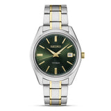 Seiko Essentials Two Tone Titanium Green Dial Men's Watch | SUR377