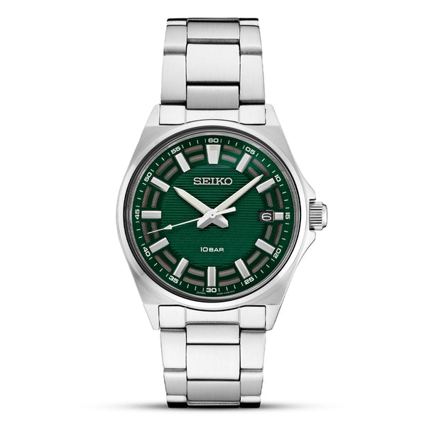 Seiko Essentials Quartz Green Dial Classic Men's Watch| SUR503P1