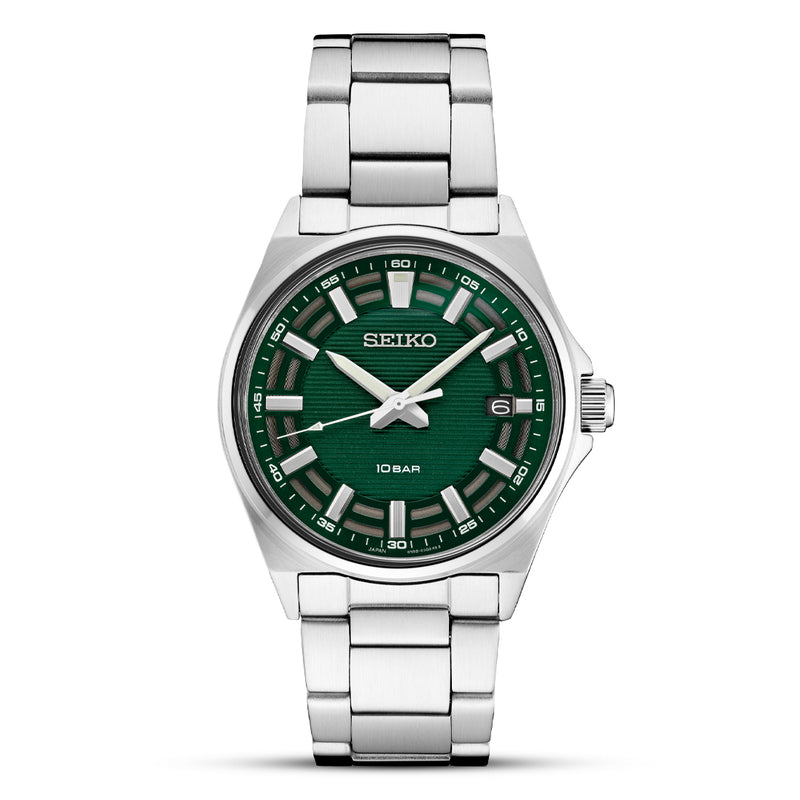 Seiko Essentials Quartz Green Dial Classic Men's Watch| SUR503P1