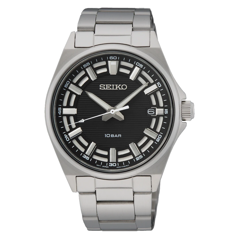 Seiko Quartz Black Dial Classic Men's Watch| SUR505P1