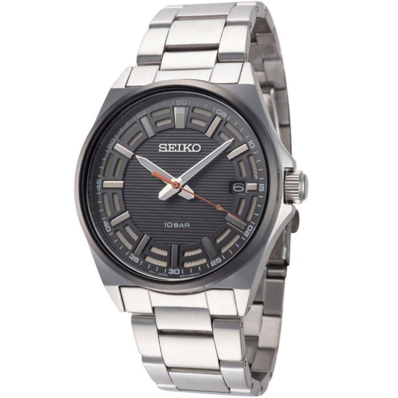 Seiko Quartz Grey Dial Classic Watch For Men SUR507P1