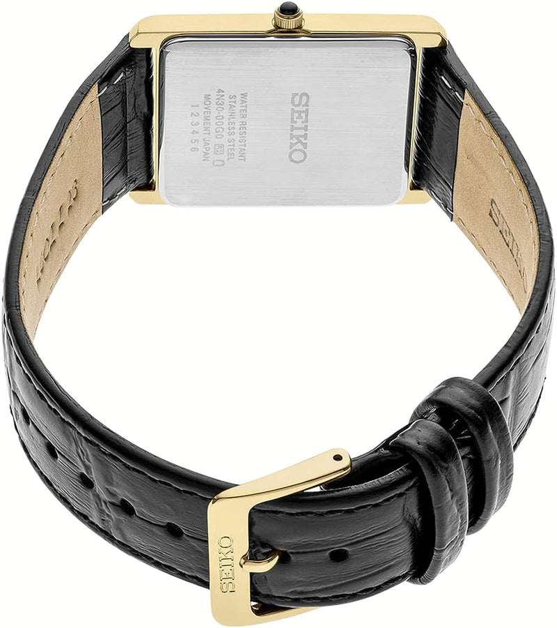 Seiko Men's Analogous Quartz Watch with Leather Strap SWR052