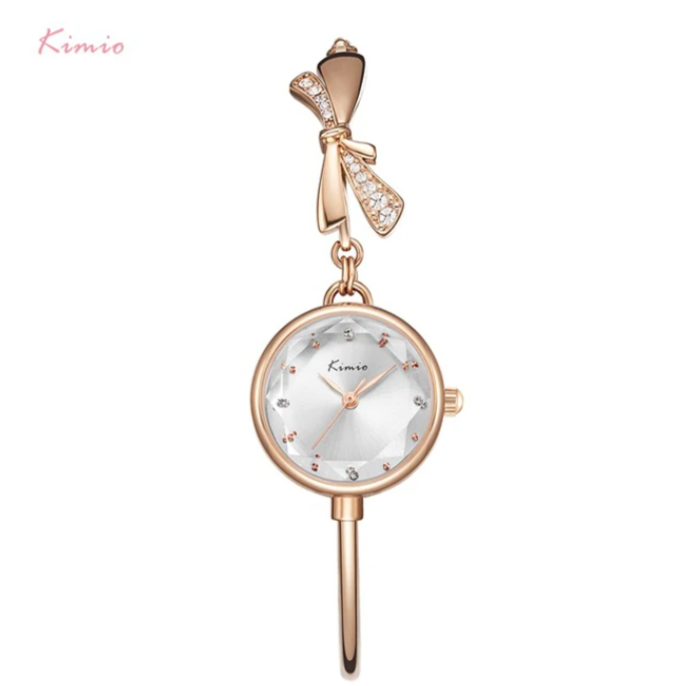 Kimio Rhinestone Multi Color Dial Ladies Bracelet Watch K6435S-GD1RRW