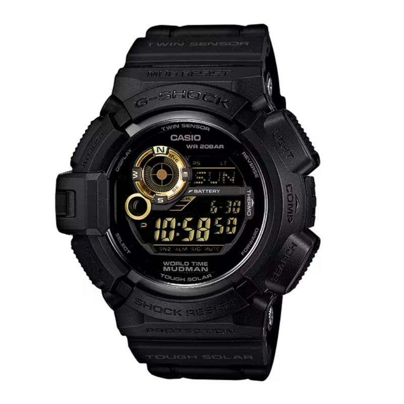 Casio G-Shock Black "Mudman" Tough Solar Digital Watch G-9300GB-1DR