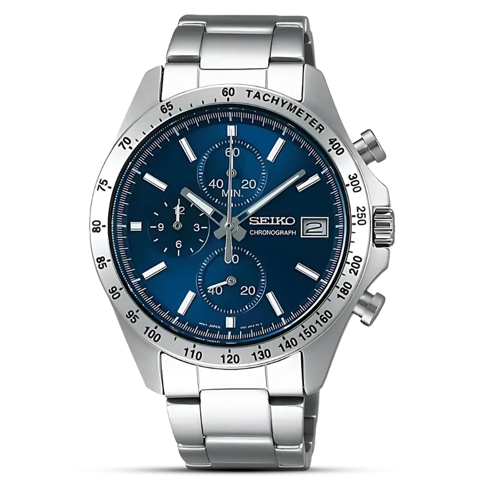 Seiko Spirit Blue Chronograph Dial Men's Watch | SBTR023