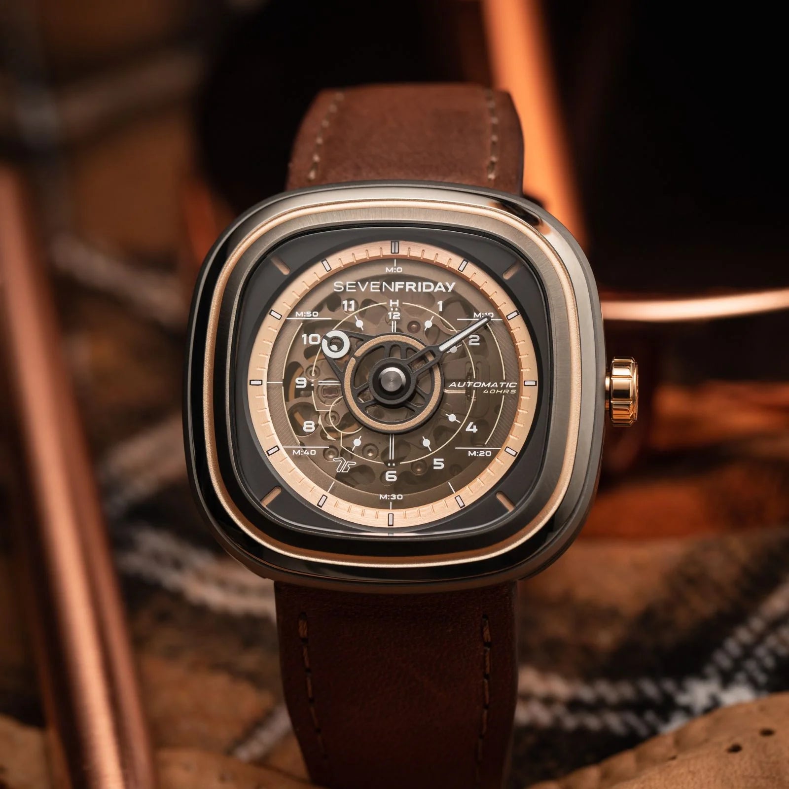 SevenFriday T2/03 BROWN-T Automatic Men's Watch| T Series