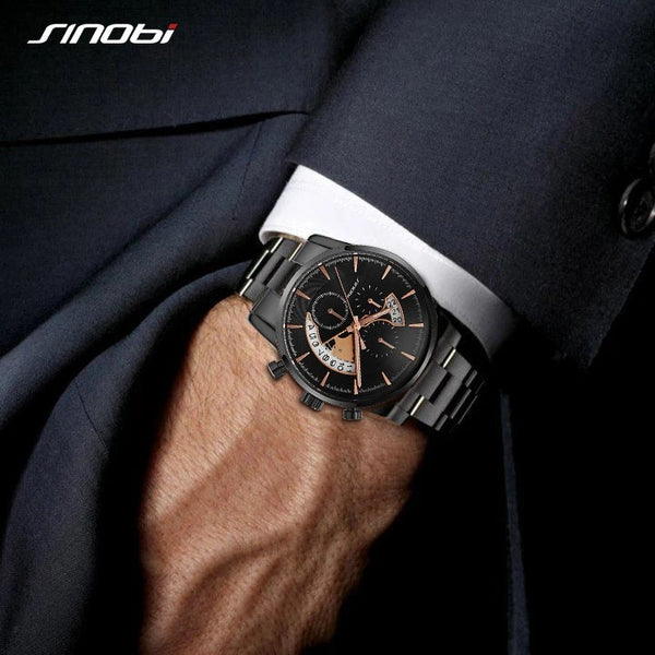 SINOBI Mens Watches Top Brand Luxury Unique Sport Watch S9829G Men