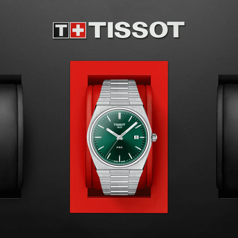 TISSOT PRX Quartz Green Dial Steel Men's Watch | T137.410.11.091.00