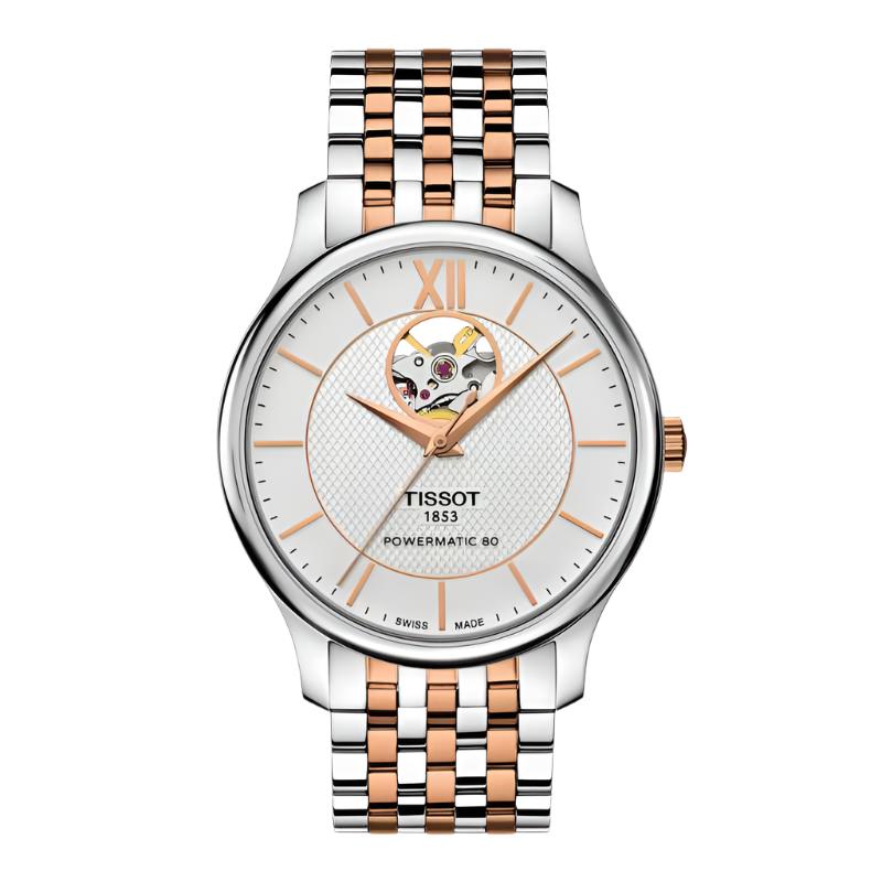 Tissot Tradition Powermatic 80 Open Heart Dial Watch | T063.907.22.038.01