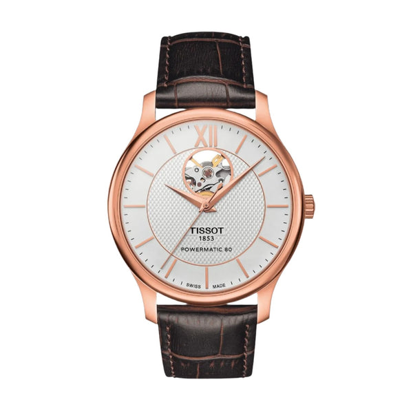 Tissot Tradition Powermatic 80 Open Heart Dial Watch | T063.907.36.038.00