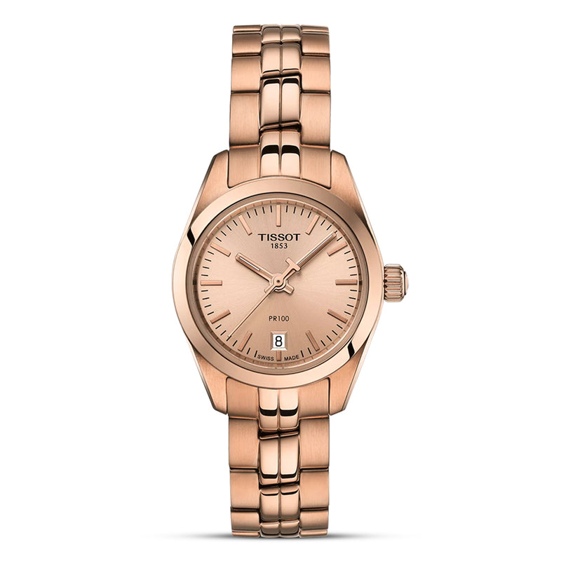 Tissot PR 100 Rose Gold Tone Dial Ladies Watch | T101.010.33.451.00