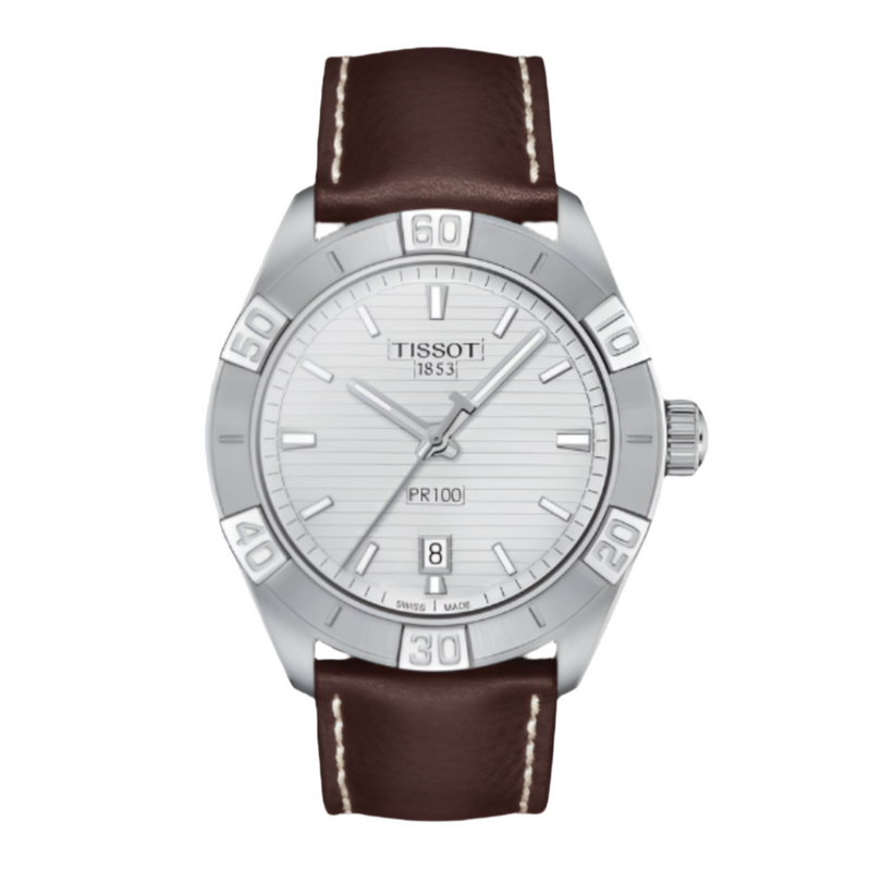 Tissot PR 100 Sport Gent Brown Leather Strap Watch | T101.610.16.031.00