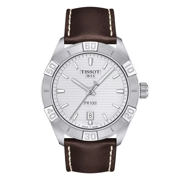 Tissot PR 100 Sport Gent Brown Leather Strap Watch | T101.610.16.031.00