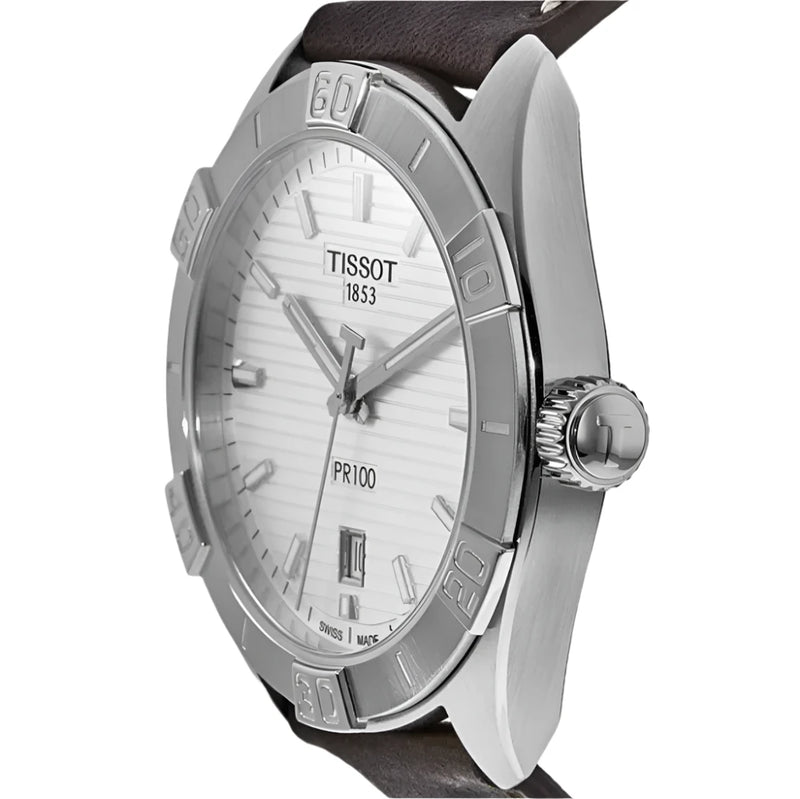 Tissot PR 100 Sport Gent Brown Leather Strap Watch | T101.610.16.031.00