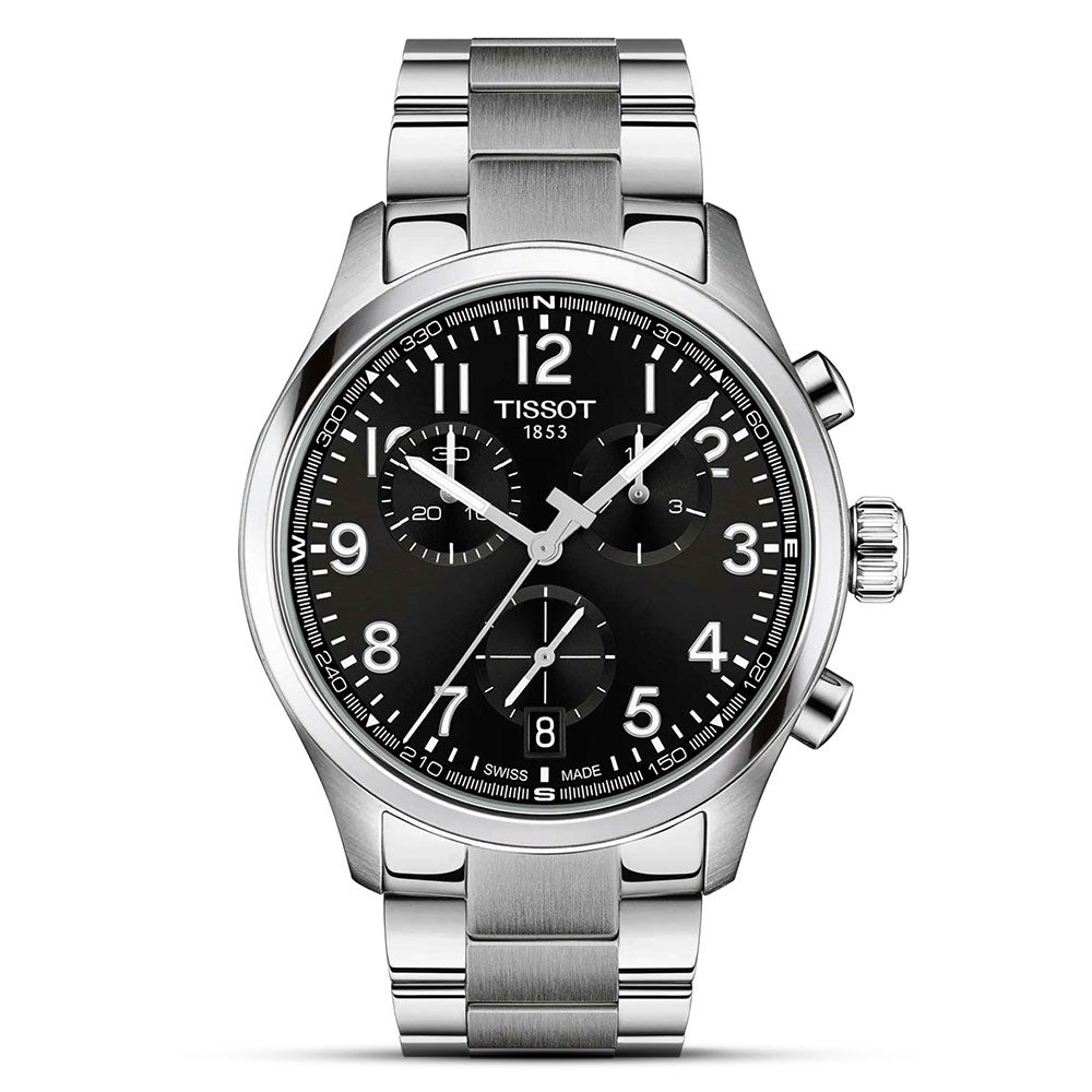 TISSOT CHRONO L BLACK DIAL STAINLESS STEEL WATCH | T116.417.11.052.00