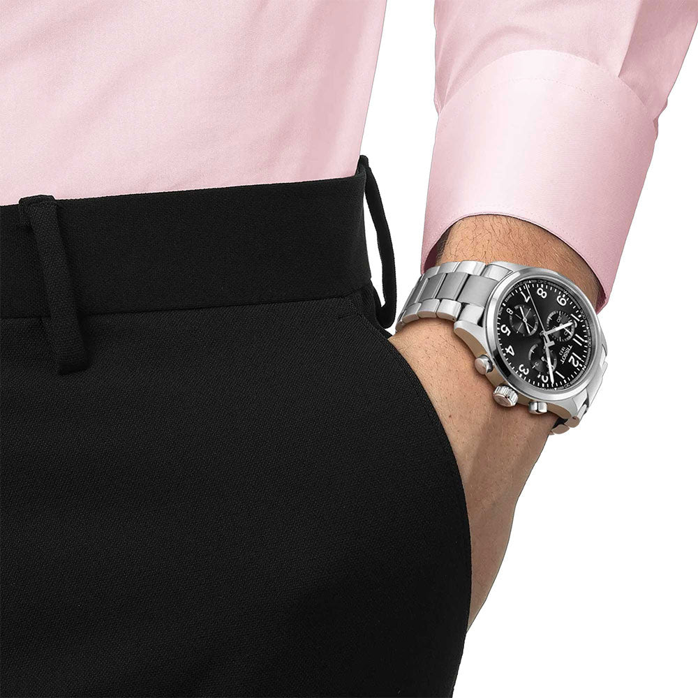 TISSOT CHRONO L BLACK DIAL STAINLESS STEEL WATCH | T116.417.11.052.00