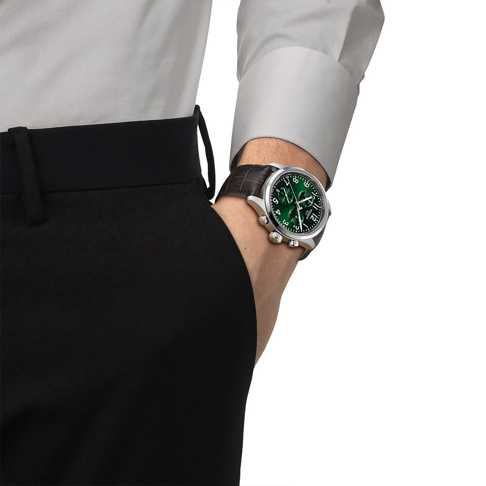 TISSOT CHRONO L GREEN DIAL MEN'S WATCH | T116.417.16.092.00