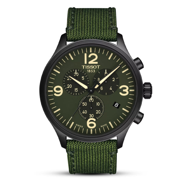 Tissot Chrono XL Green Strap Men's Watch| T116.617.37.097.00