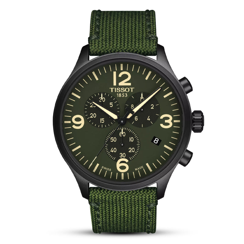 Tissot Chrono XL Green Strap Men's Watch| T116.617.37.097.00